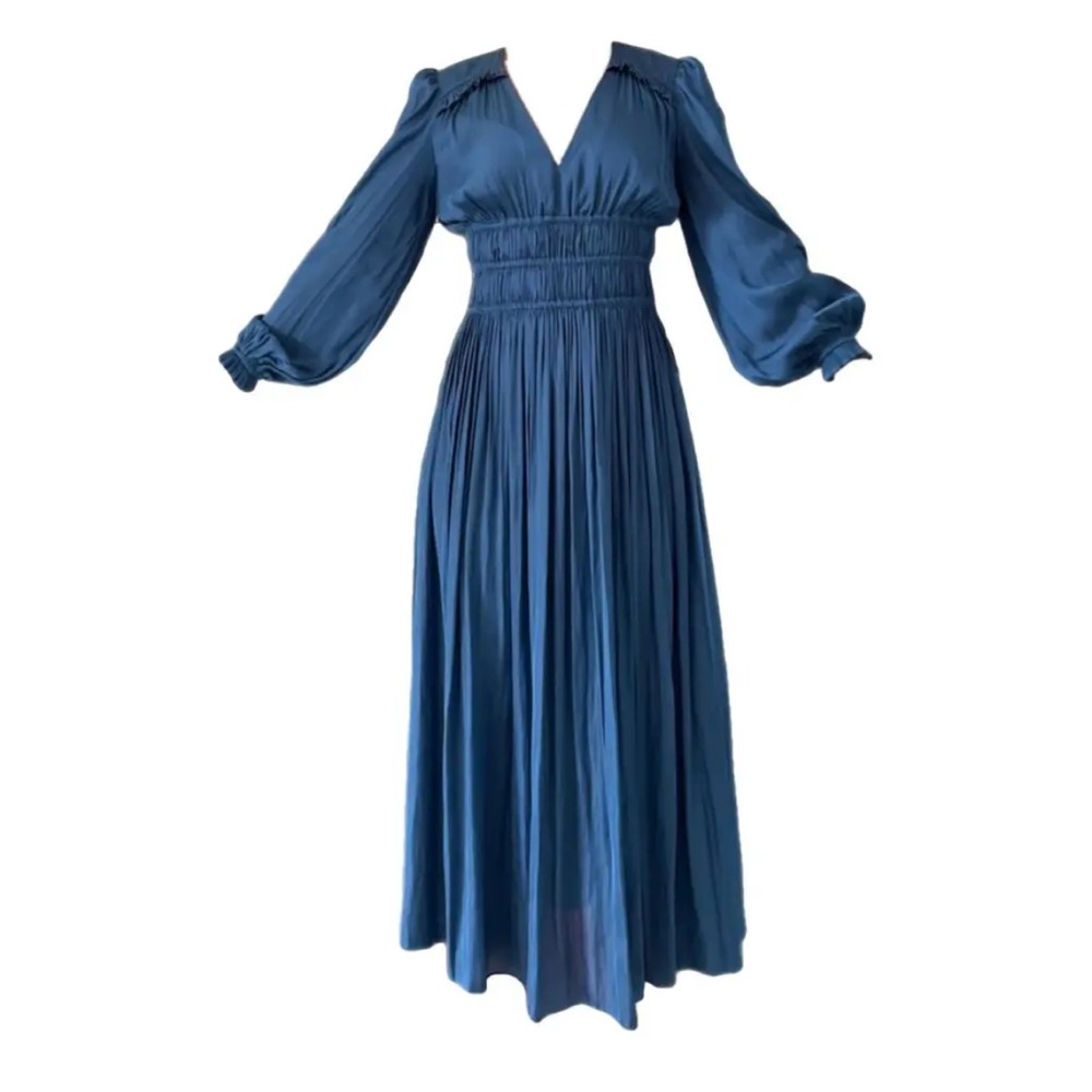 Maje Silk maxi dress - bright blue